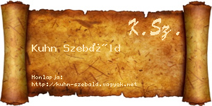 Kuhn Szebáld névjegykártya